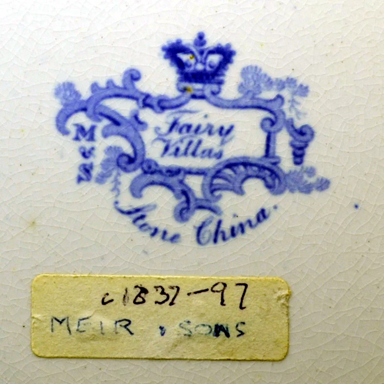 Antique Maddock & Seddon Fairy Villas Blue and White china plate - Image 3