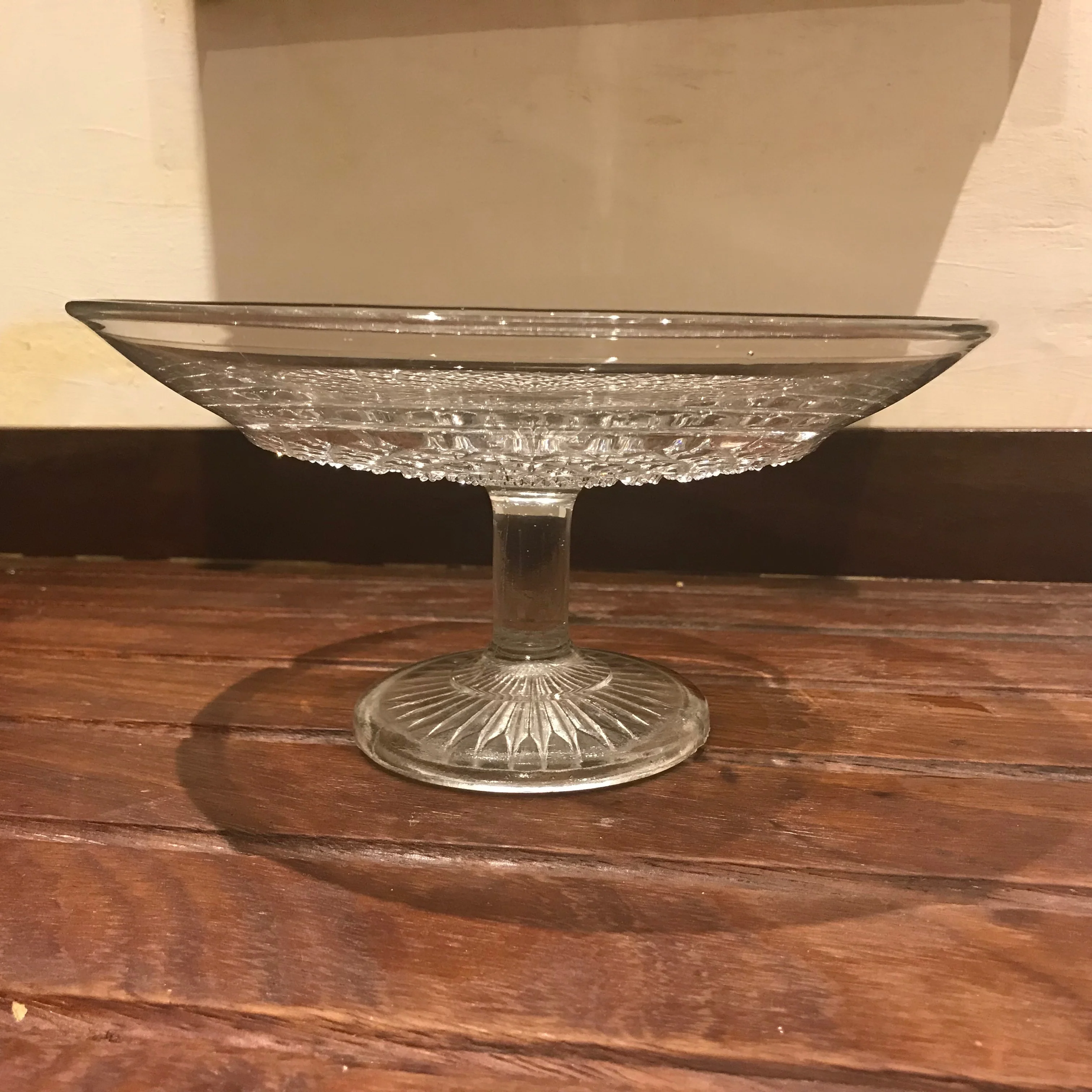 Early pressed glass fruit stand - Image 4