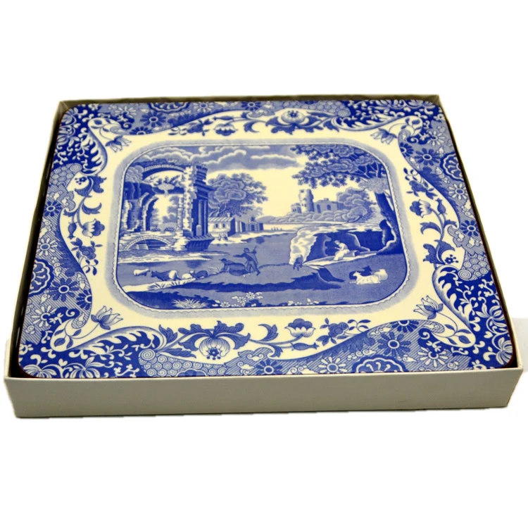 Six Spode Italian Blue and White Place Mats - Image 3