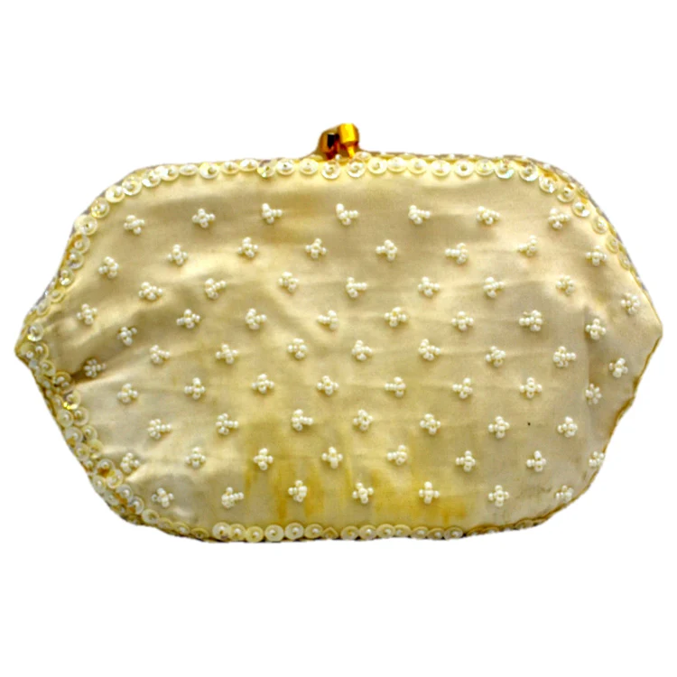 Vintage Beaded & Sequin Empire Made Evening Bag - Image 3