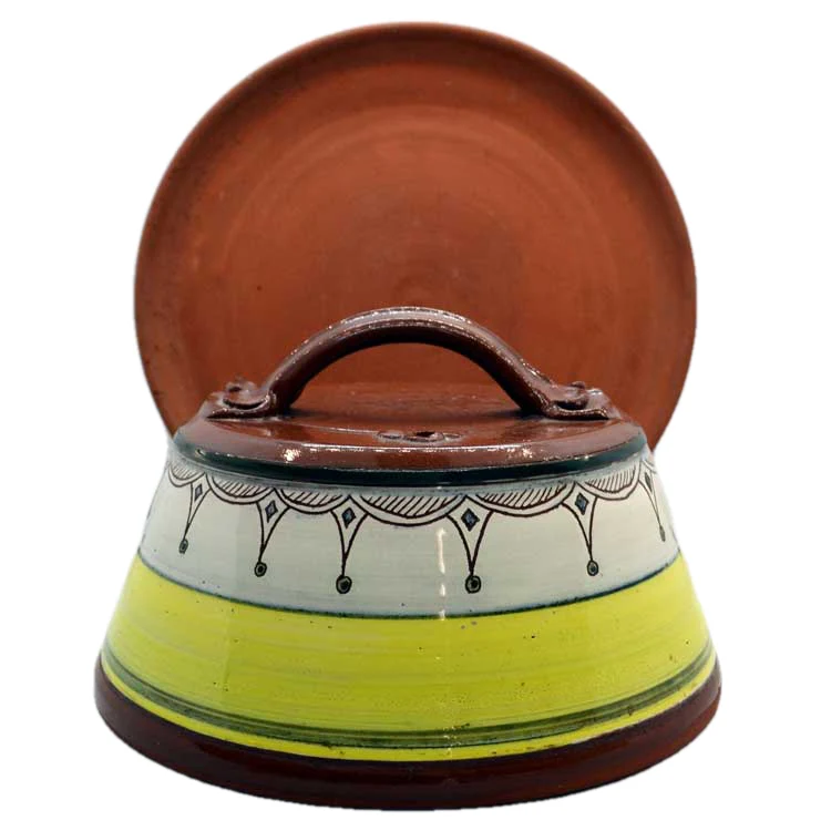 Vintage Glazed Terracotta Studio Pottery Cheese Dish - Image 3